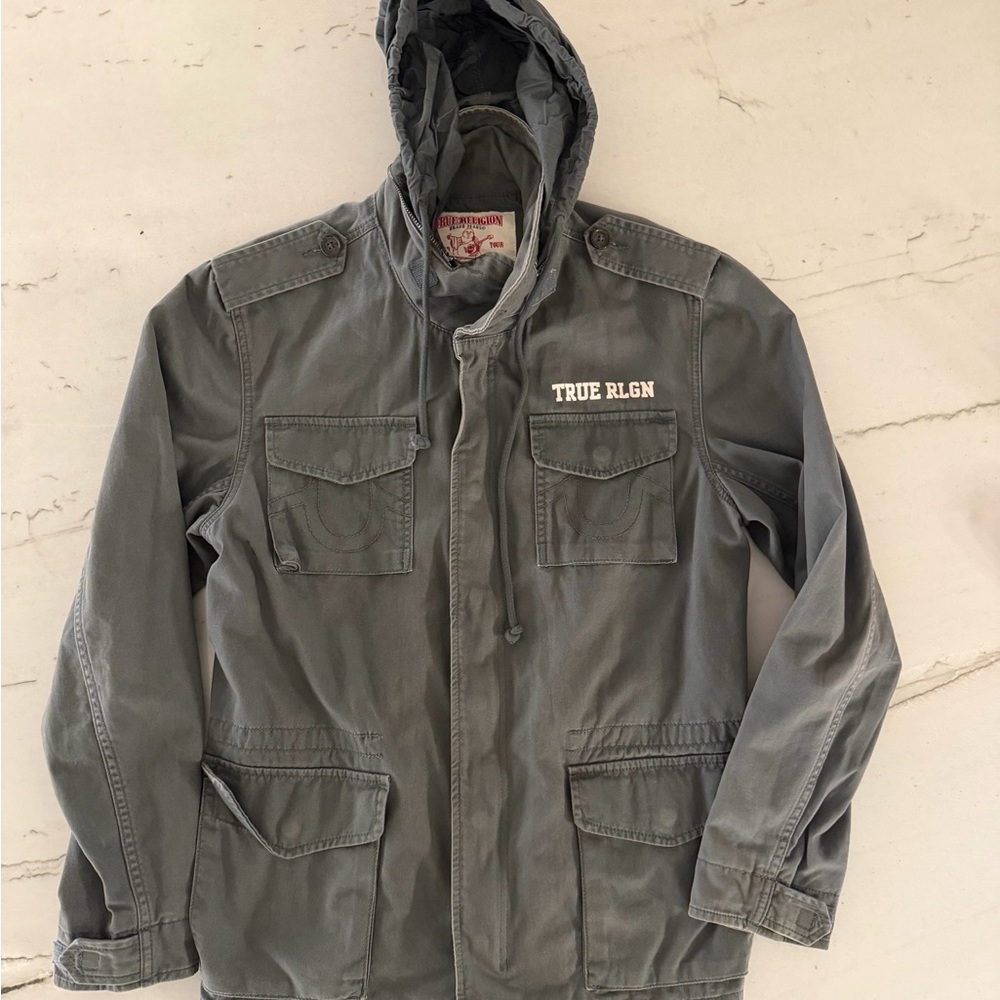 True Religion World Tour 2002 Denim Trucker Jacket Men's Size Large
